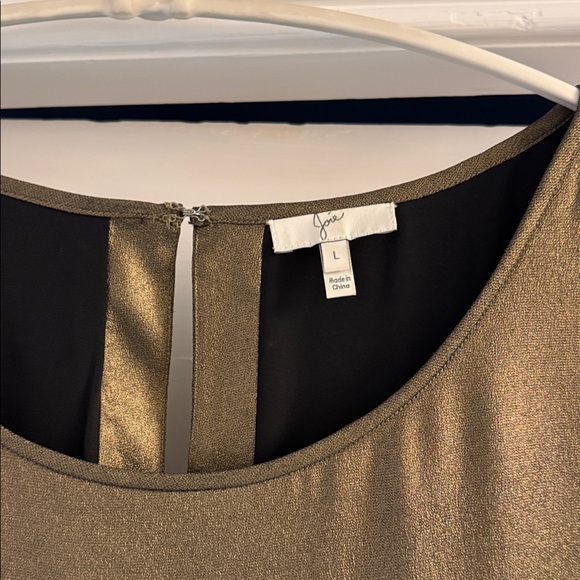 NWOT Joie Metallic Gold dress size large - Picture 2 of 8